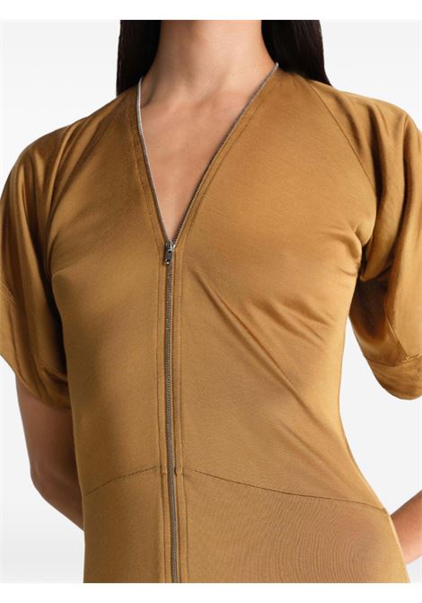 abito lungo zip donna marrone LEMAIRE | R1144 LJ1049BR426